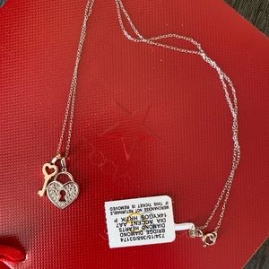 MACYS Heart and Key 925 and 14KT gold key w 💎
